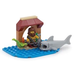 LEGO Lost Survivor Island Castaway Set(29 LEGO Pieces) Ages 4+ Shark Bow-gun